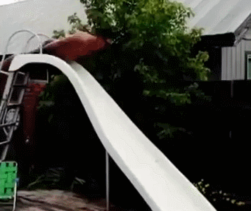 gif, water slide, fail, ouch