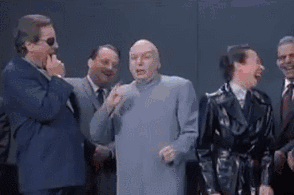 dr evil, austin powers, laughing