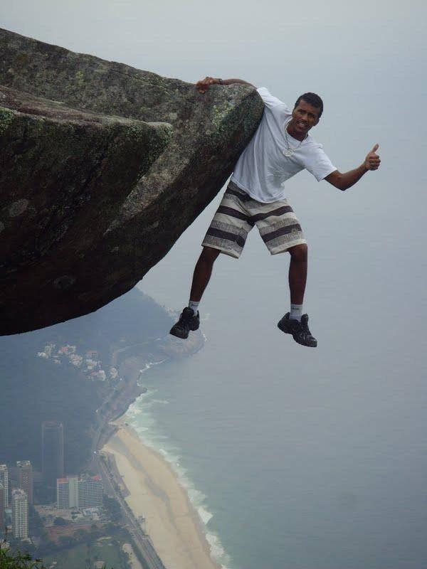cliff, ledge, hang, picture, wtf