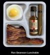 ron swanson lunchable, egg, bacon, cigar, whiskey