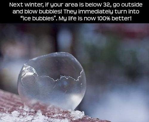 ice bubbles, winter