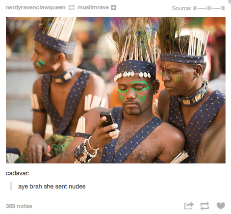 african tribe, cell phone