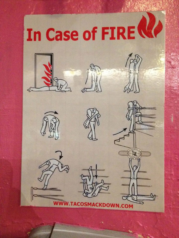 in case of fire, wrestling, lol, poster