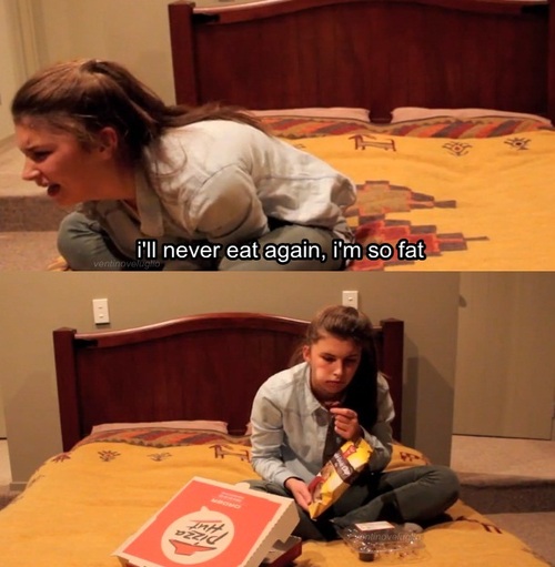 female problems, never eat again, fat