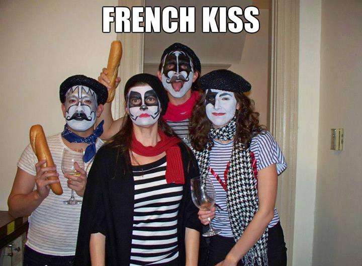 french kiss, make up, costumes