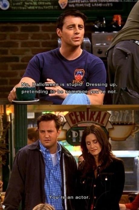 friends, halloween, actor, joey, dressing up, pretending