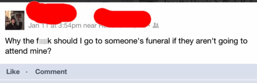 funeral, facebook, lol