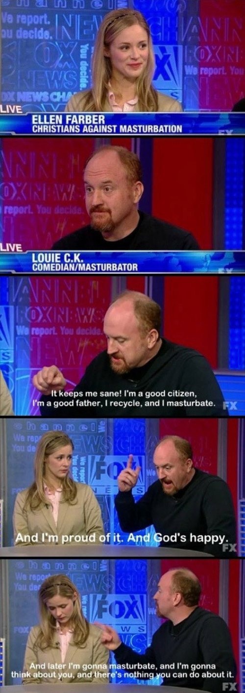 louis ck, masturbator, ellen farber, lol