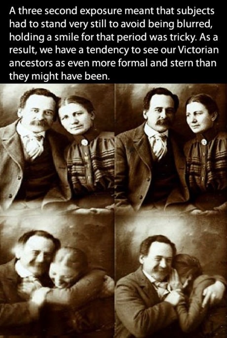 photography, victorian era, smile, exposure