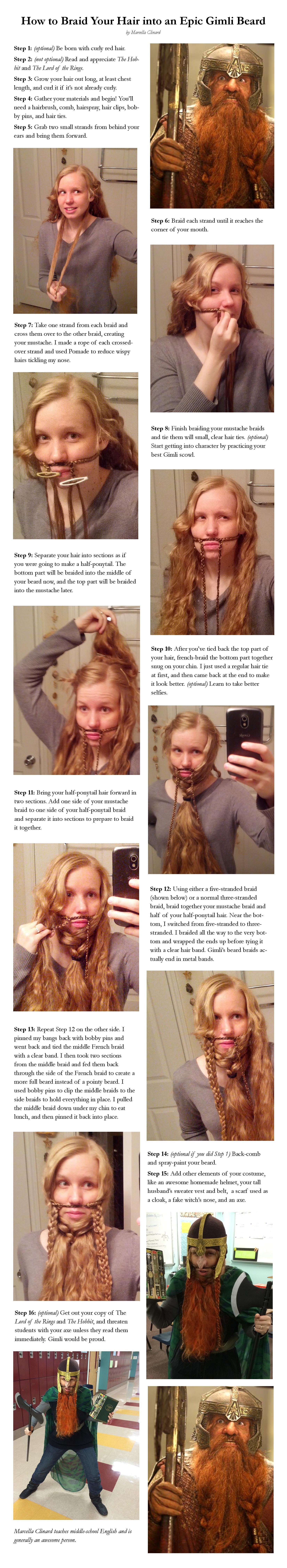 epic dwarf beard for women, lotr, halloween, costume, how to