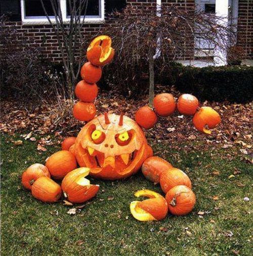 halloween, pumpkin, sculpture, art, scary