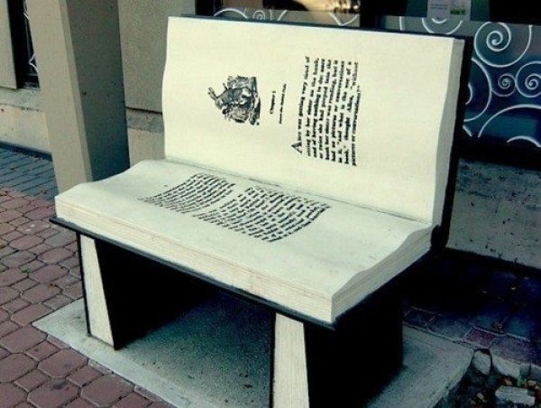 bench, book, design