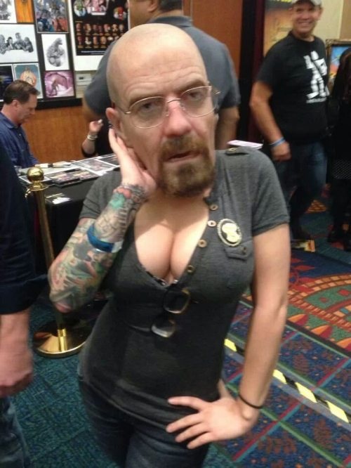 breaking bad, cleavage, cosplay, life like, pose, walter white