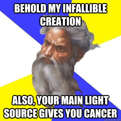 troll god, meme, main light source gives you cancer