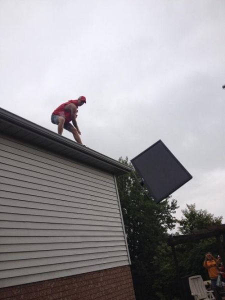 flatscreen tv, throw off roof, why