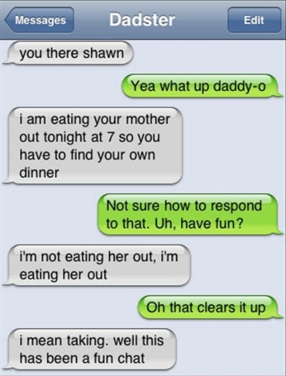 dyac, eating your mother out tonight
