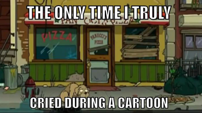 futurama, fry's dog, seymour, meme, the only time i truly cried during a cartoon