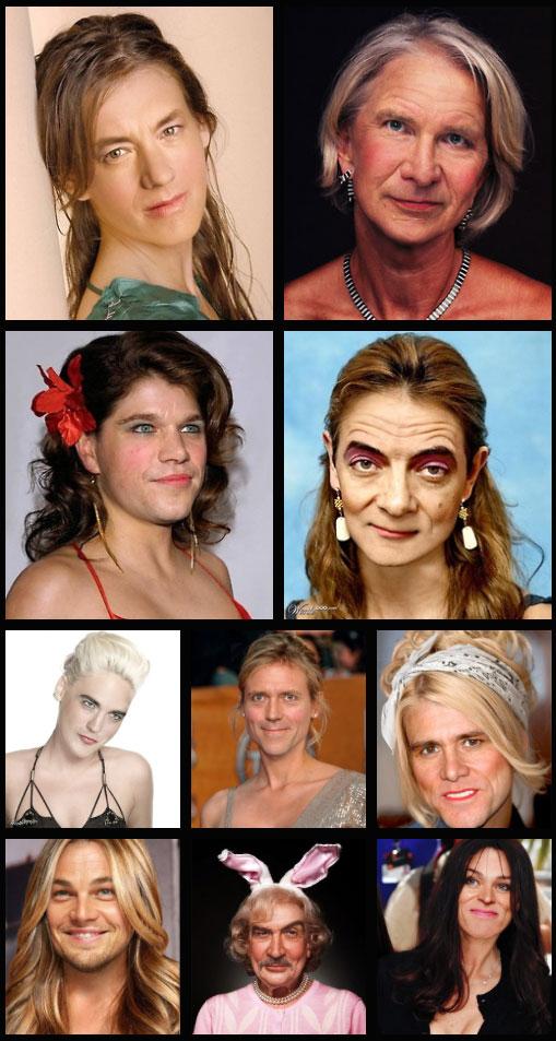 if male celebrities dressed like women
