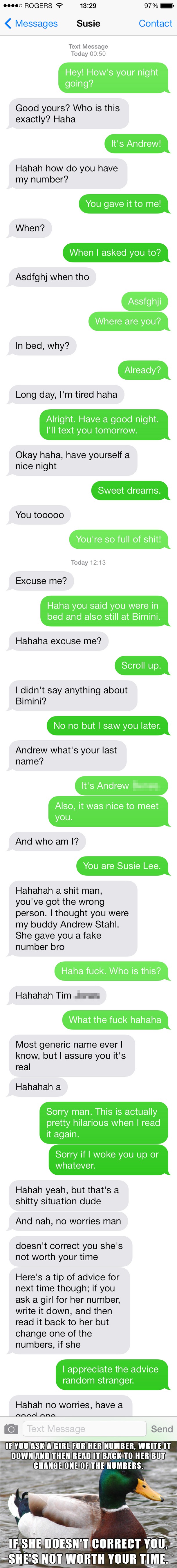 actual advice mallard, iphone, wrong number