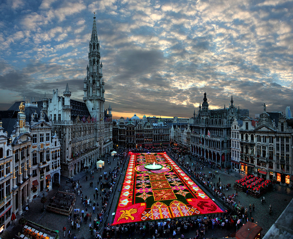 brussels, belgium, beautiful places, photography, floral carpet in town square