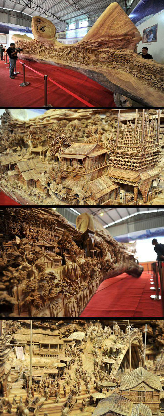 giant log, sculpture, art, museum
