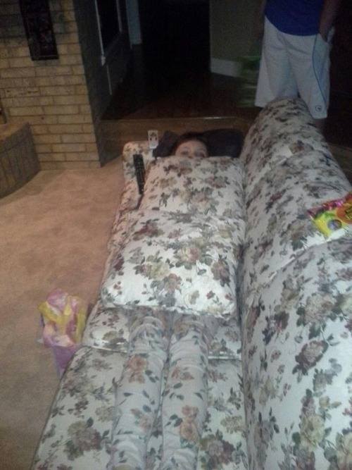 camouflage level, girlfriend, couch, pants