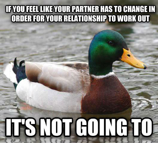 actual advice mallard, relationship, change