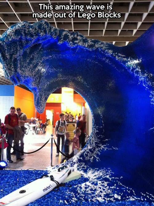 lego block wave, art