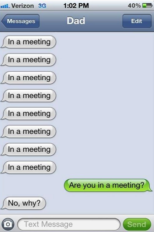 in a meeting, iphone