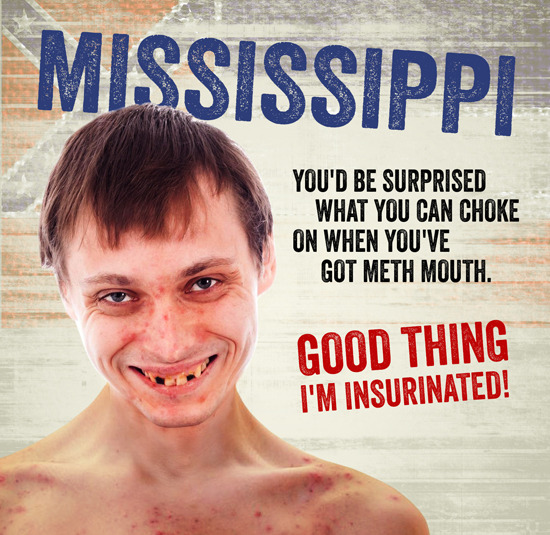 states, pro healthcare ads, stereotypes, lol, parody, bill maher, mississippi