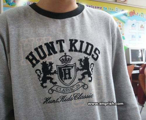 hunt kids, engrish, shirt, wtf