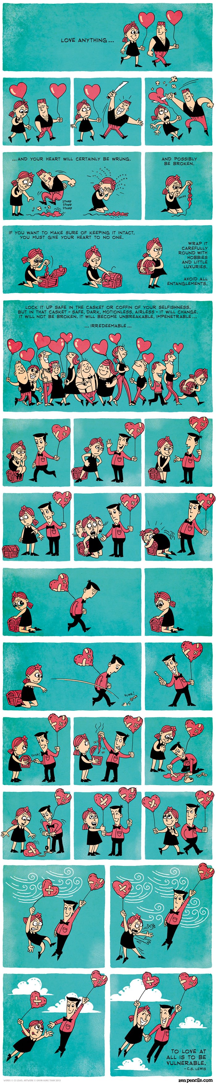 to love at all is to be vulnerable, comic