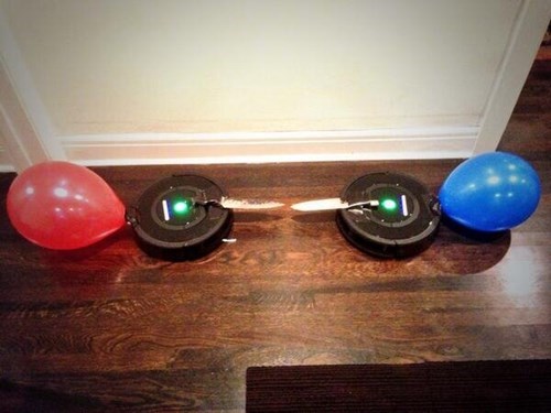 how to make those roombas a little more entertaining