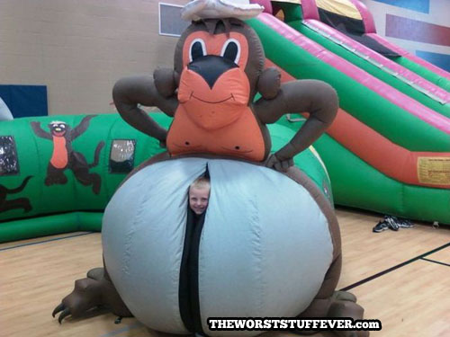 worst inflatable playground toy ever, monkey, wtf