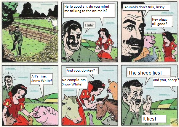 comic, snow white, the sheep lies, lol