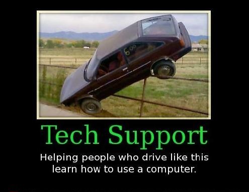 motivation, tech support, computers, accident, car, fail