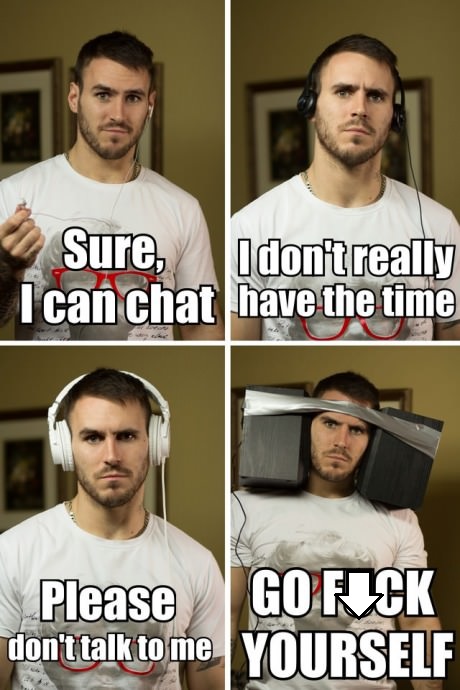 how to tell if someone wants to chat, headphones, earbuds