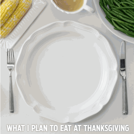 what i plan to eat at thanksgiving, what i actually eat, expectation, reality