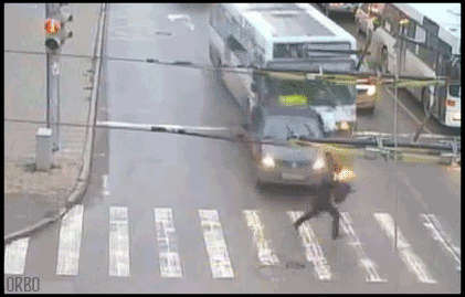 perfectly looped gif, traffic accident, close call, near miss