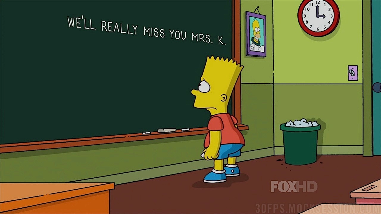 the simpsons, sad, death, we'll really miss you mrs. k., marcia wallace