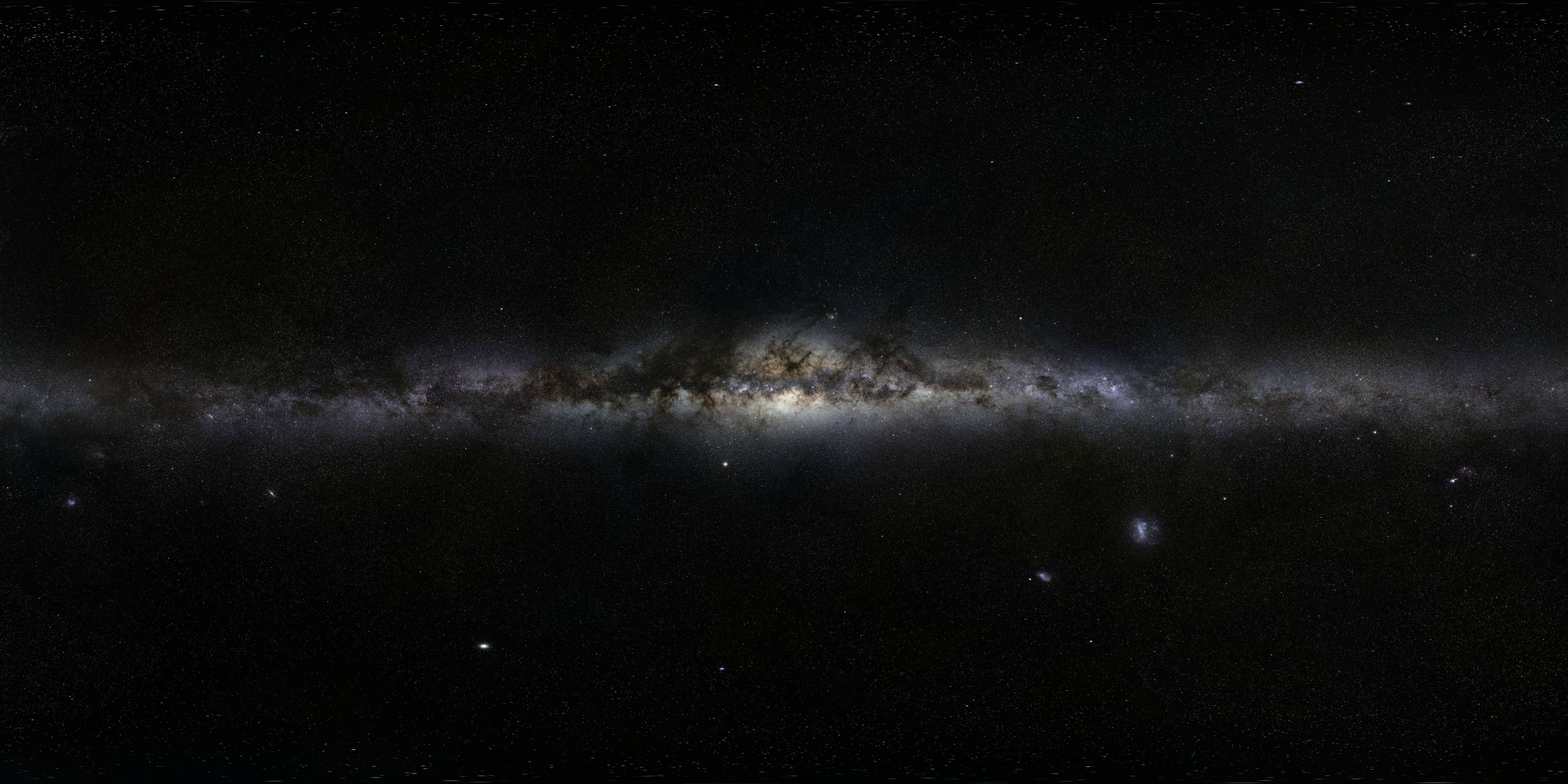 the milky way, space, panorama, high resolution
