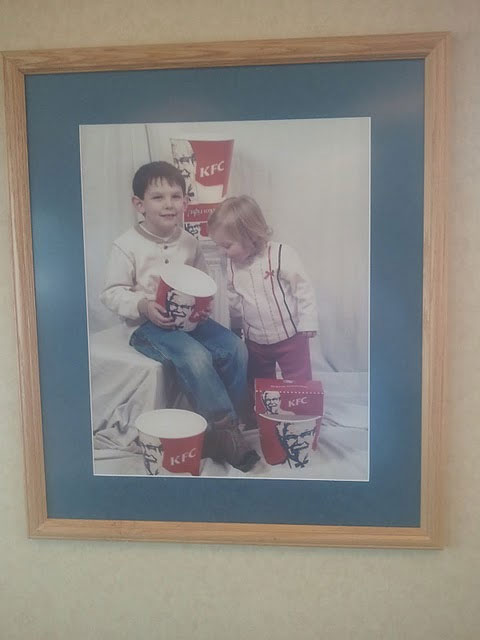 children portrait, buckets of kfc, wtf