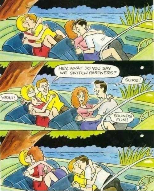 comic, switch partners, lol, joke