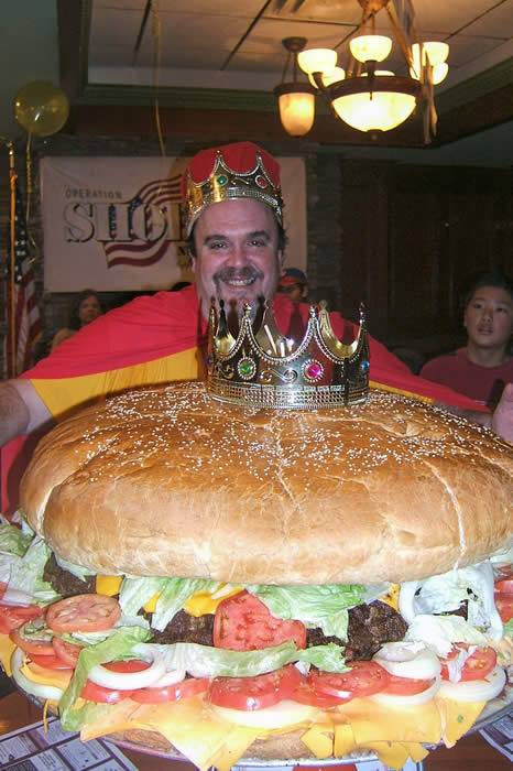 burger kind, giant hamburger, crown