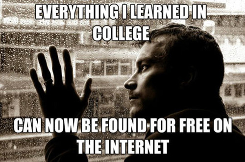 college, free on the internet, first world college student problems, meme