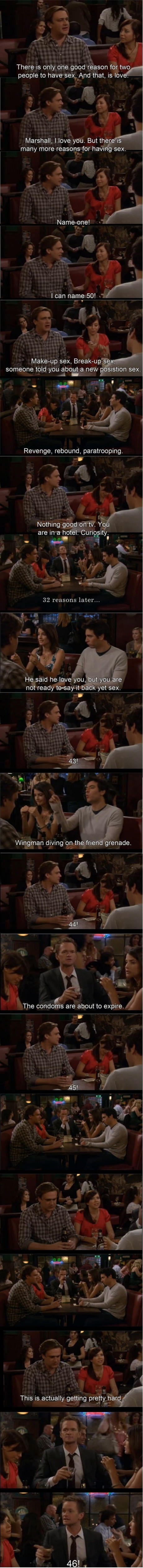 50 reasons to have sex, himym