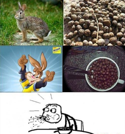 quick cereal, bunny turds, lol