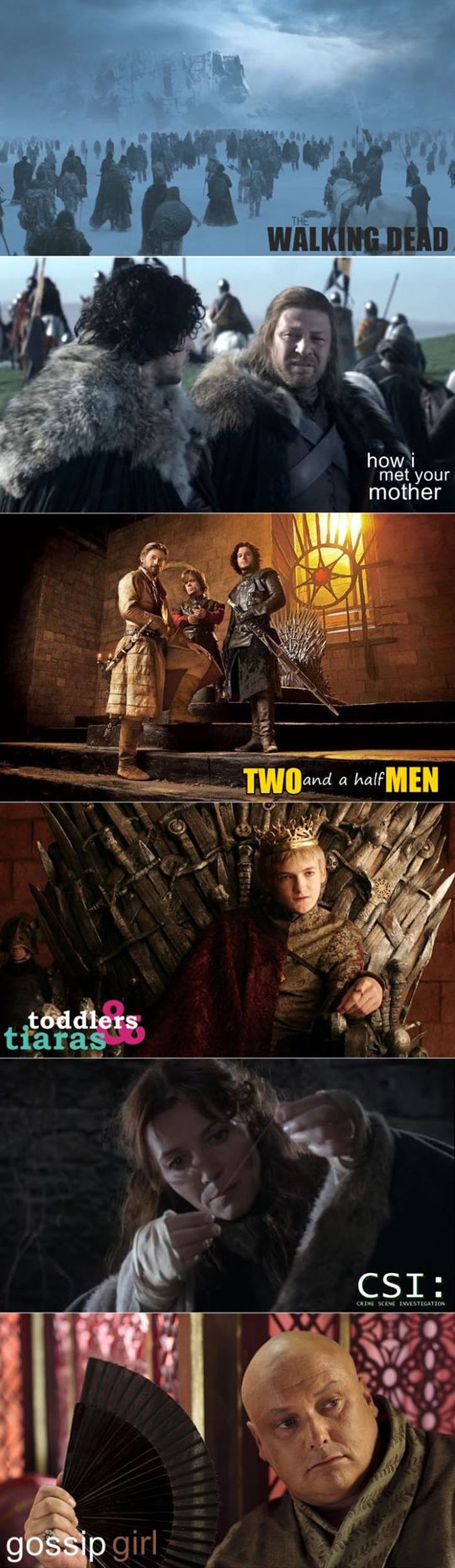 if game of thrones was other tv shows, lol