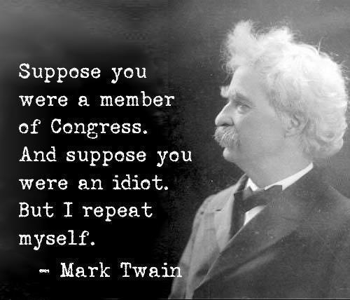 congress, idiot, mark twain