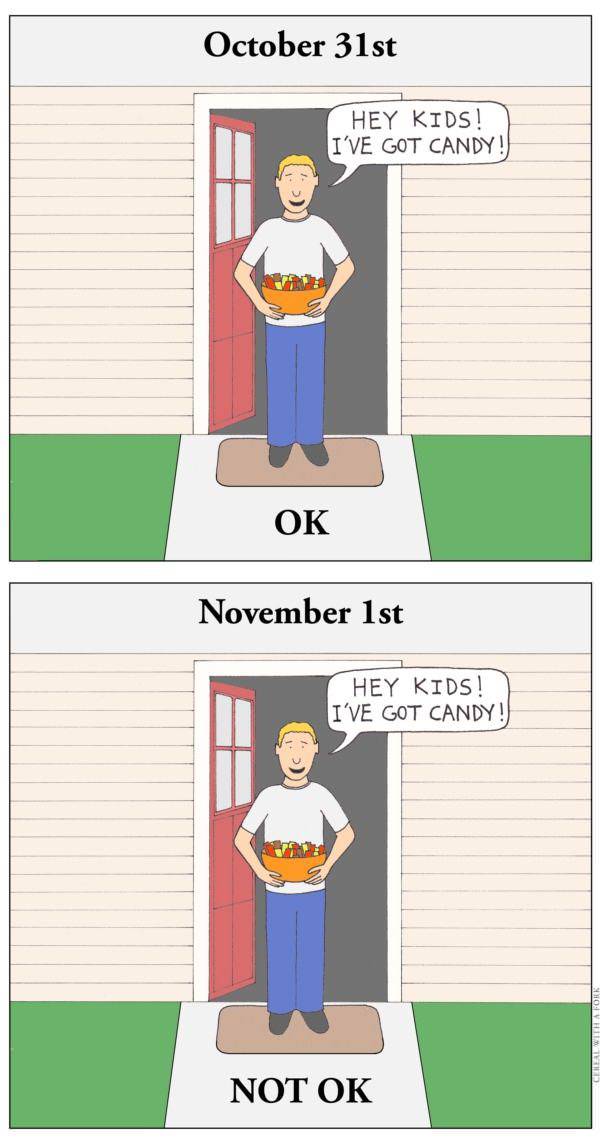 comic, halloween, november 1, not okay